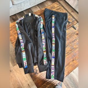 2 Piece Set! Zumba Dancing All Over the World Jacket and Matching Leggings.